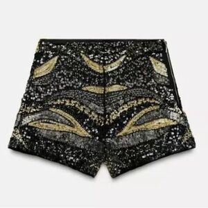 NWT ZARA SEQUIN SHORTS